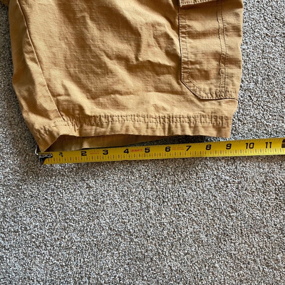 Y2K BAGGY Southpole Cargo Shorts Mens Small Tan Ripstop Elastic Waist Drawstring - Picture 7 of 7